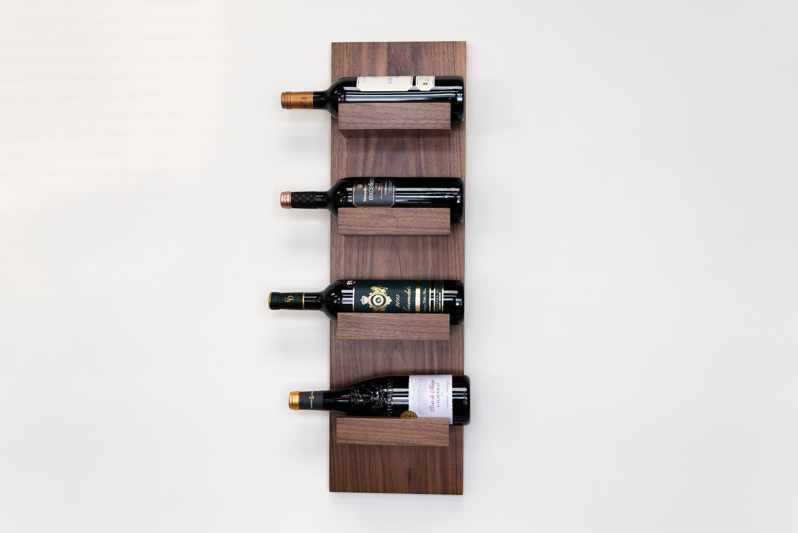 Solid Wood Wall Mounted Wine Bottle Rack , Modern Rustic Home Décor Wine Shelf #13