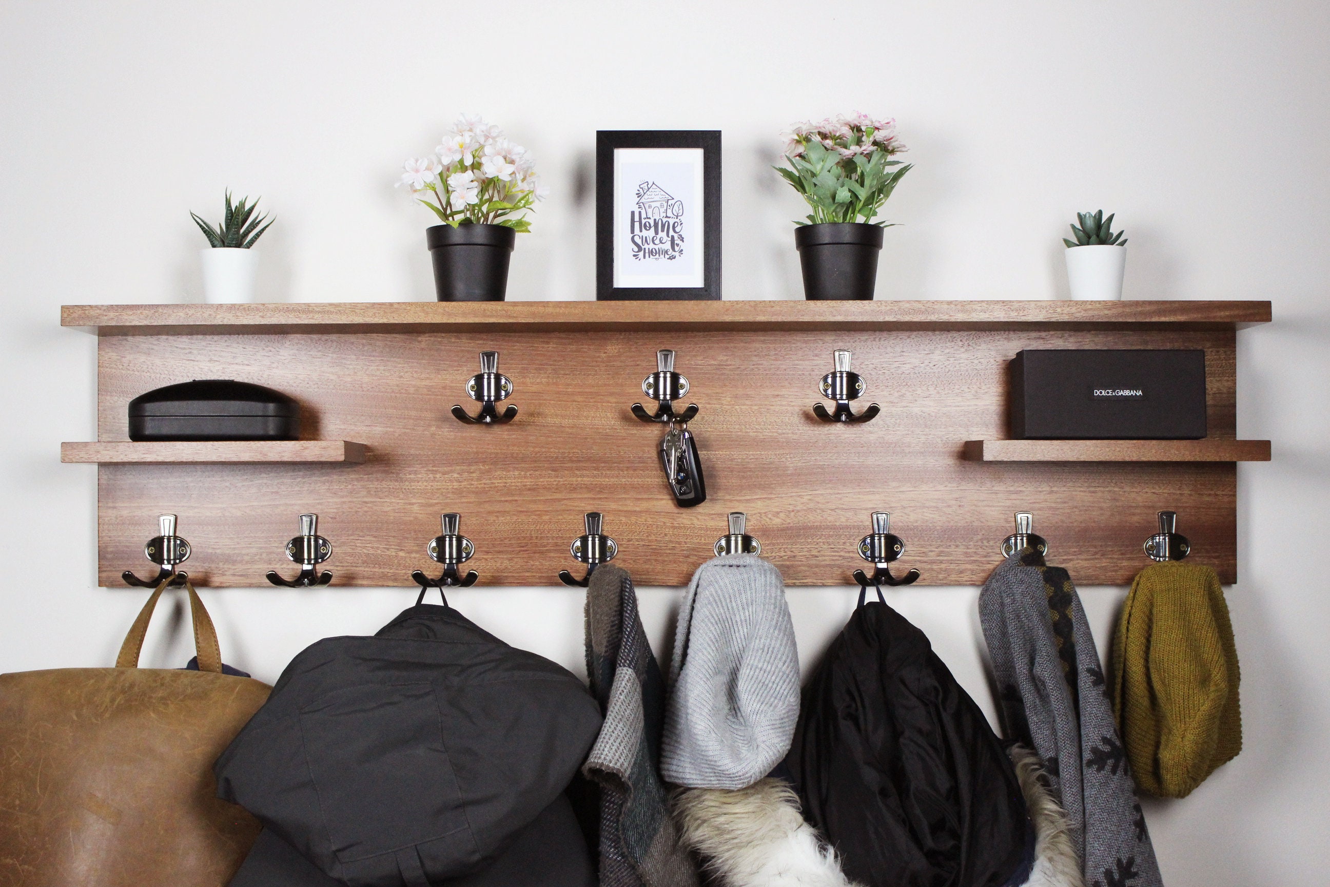 Custom Coat and Key Storage Handmade Entryway Organizer Etsy Canada