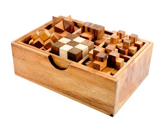 6 Games Wooden Puzzle Set