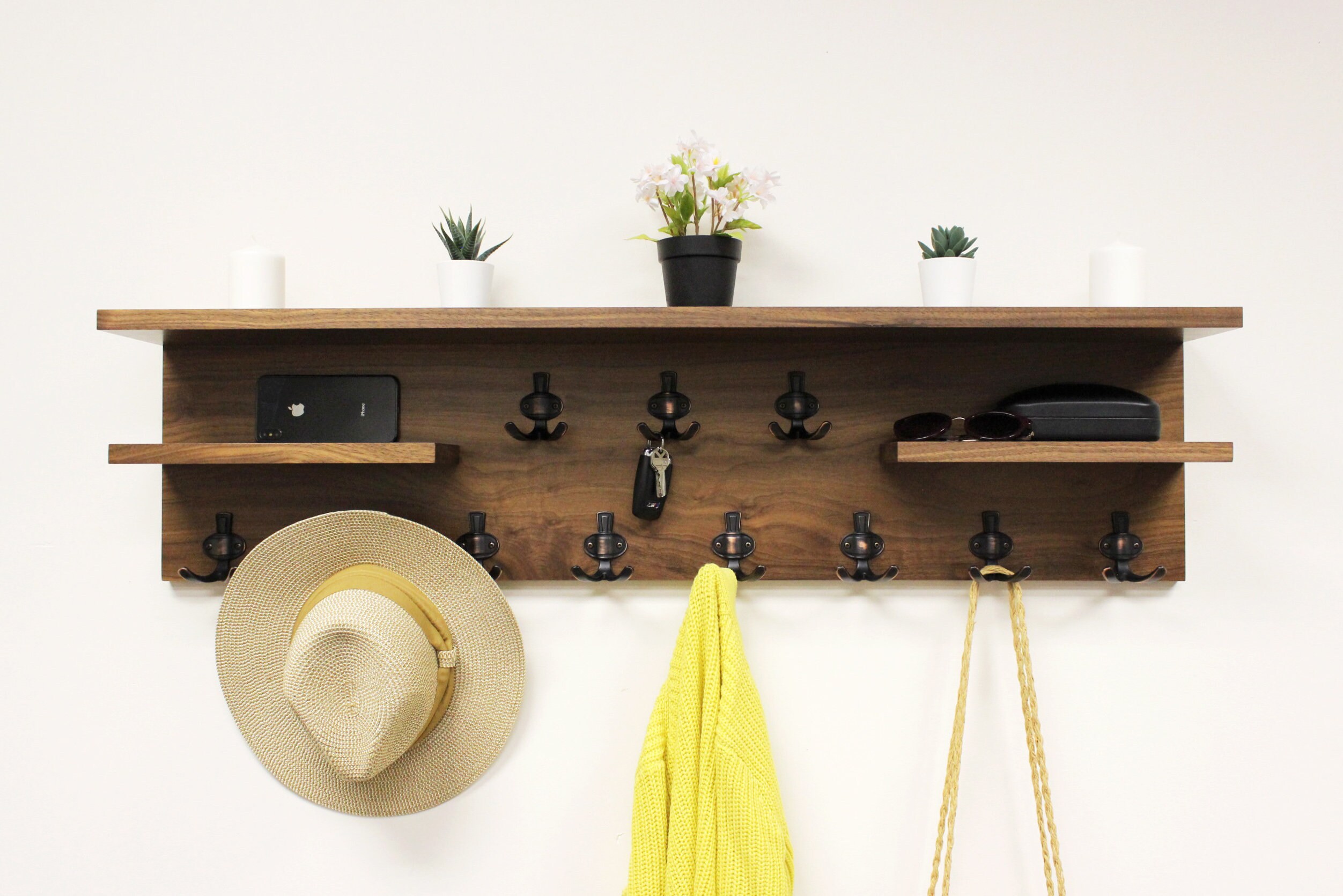Custom Coat and Key Storage Handmade Entryway Organizer - Etsy Canada