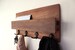 Hardwood Entryway Mail Key Organizer, Modern Rustic Mail Letter Holder , Handmade Key Storage, Wall-mounted Coat Rack, Home Decor, Shelf #1 
