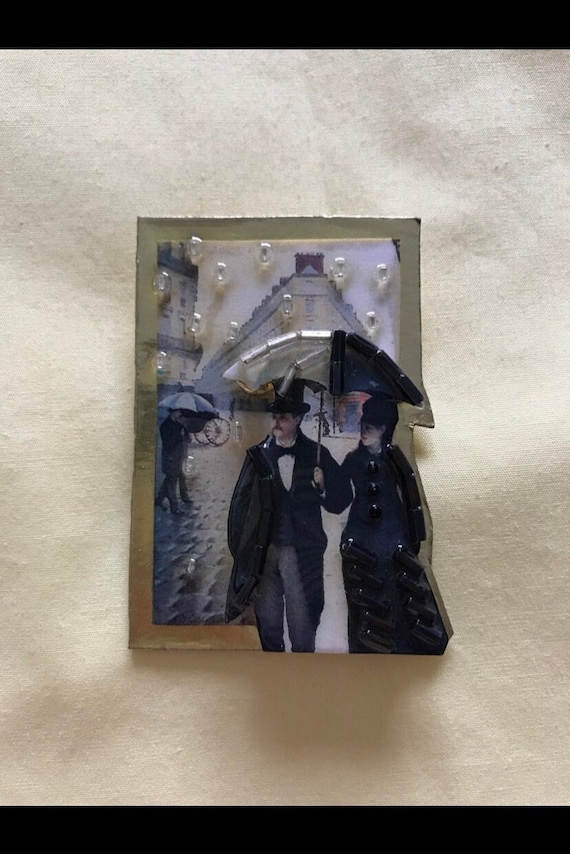 Vintage Bonnie Kondor Signed Caillebotte & Me Pin 