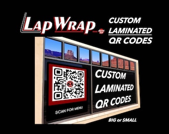 Segnale QR CODE Decalcomania aziendale Food Truck Vinile Decalcomania codice QR Grafica per finestre Grafica QR personalizzata Segnaletica per fiere Codice QR Mini stand per venditori
