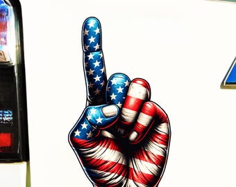 USA #1 DITA con bandiera Adesivo per veicolo patriottico USA Camion Bandiera Decorazione auto Adesivo militare Adesivo per auto Giorno della memoria Grafica Regalo per lui