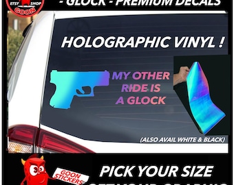 Adesivo olografico in vinile per auto con pistola – Adesivo militare 2A