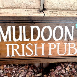 Hand Painted Barnwood Signs with your name / company painted on it.  Gorgeous