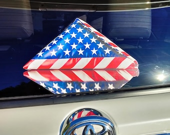 FOLDED US FLAG Proud Vehicle Truck Graphic vinyl patriotic sticker decal American Flag Sticker Decal Gift Civil War Sticker Military Patriot