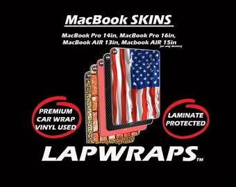 Pellicola protettiva personalizzata per MacBook, vinile di alta qualità, laminata.