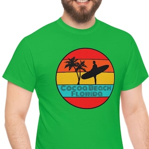Cocoa Beach Florida Shirt, Cocoa Beach Shirt, Cocoa Beach TShirt, Cocoa Beach Beach Surfer Tee,  Florida Beach Tee