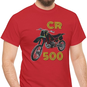 Motocross Motorcycle Shirt, Dirt Bike Motorcycle Shirt, CR 500 Shirt, Vintage Motocross Shirt, Vintage Motorcycle Unisex Heavy Cotton Tee