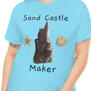 Beach Sand Castle Maker T-Shirt, Sand Castle T-Shirt, Beach Mom T-shirt, Fun Beach Shirt, Sancastle Maker Shirt Unisex Heavy Cotton Tee