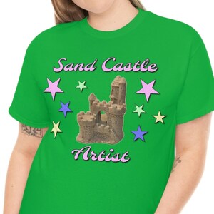 Beach Sand Castle Artist Shirt, Sand Castle Shirt, Beach Mom shirt, Fun Beach Shirt, Kids Beach Shirt, Sand Castle Shirt, Unisex Cotton Tee