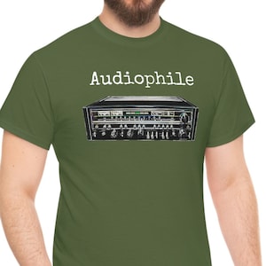 Audiophile Shirt, Vintage Stereo Shirt, Vintage Stereo Receiver Shirt, Hi Fidelity Shirt, Hifi Shirt, Vintage Audio Shirt, Cotton Shirt