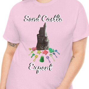 Beach Sand Castle Expert Shirt, Sand Castle T-Shirt, Beach Mom T-shirt, Beach Dad, Fun Beach Shirt, Sancastle Shirt, Unisex Heavy Cotton Tee