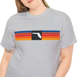 Florida State Shirt, Florida Retro Shirt, Vintage Florida TShirt, State of Florida Shirt, Florida Unisex Heavy Cotton Tee