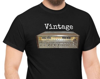 Camisa de audiófilo, camisa estéreo vintage, camisa de receptor estéreo vintage, camisa de alta fidelidad, camisa de alta fidelidad, camisa de audio vintage, camisa de algodón