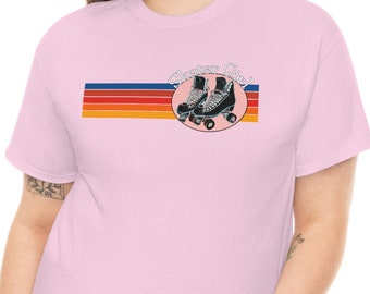 Roller Skate Girl Shirt, Rollerskates Shirt, Skatergirl Shirt, Vintage Retro Rollerskates Shirt, Cool Rollerskate Shirt Unisex Cotton Tee
