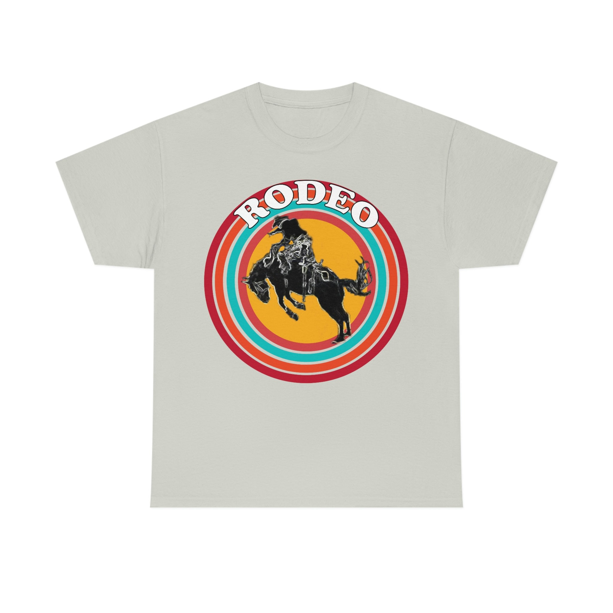 Rodeo Bronc Buster Shirt, Retro Vintage Rodeo Shirt, Rainbow Color ...