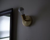 Switched Wall Light Brass