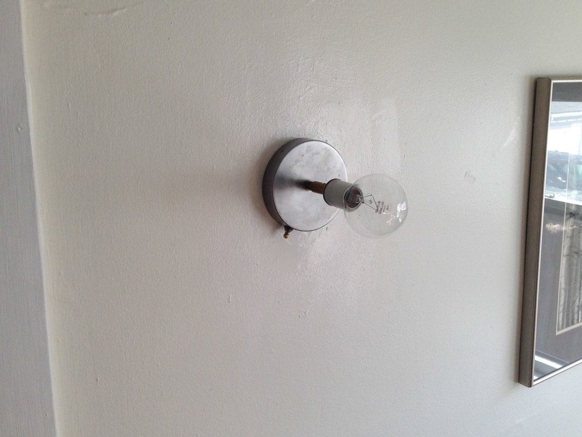 Switched Wall Light with Cable and Plug Porcelain Base Etsy