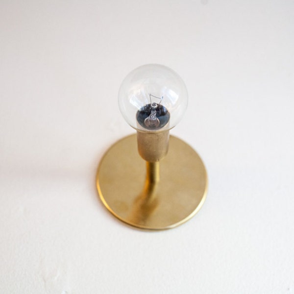 Minimal Brass Wall or Ceiling Light