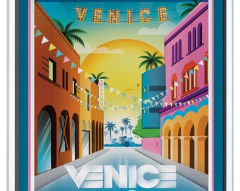 Impression de toile de la Californie de Venise