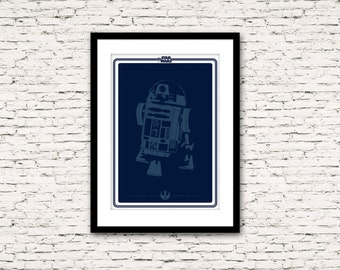 Star Wars Poster Series Droid R2-D2 Print or Canvas