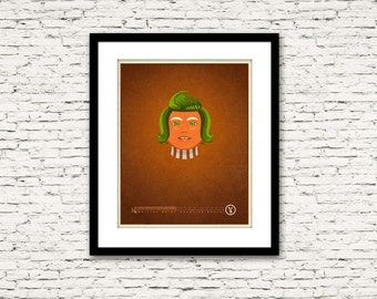 Golden Ticket Series Oompa Loompa Charlie and the Chocolate Factory Print or Canvas