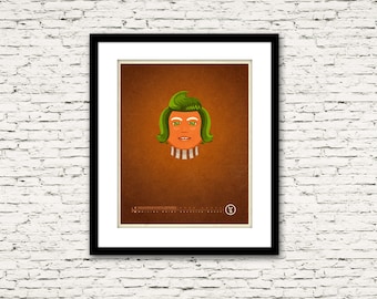 Golden Ticket Series Oompa Loompa Charlie and the Chocolate Factory Print or Canvas