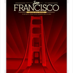 The Streets of San Francisco Series Golden Gate Bridge Print or Canvas image 2