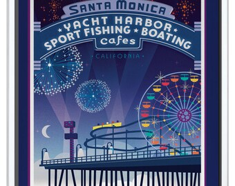 Impression de toile de Santa Monica Californie