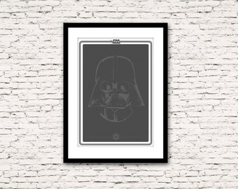 Star Wars Poster Series Darth Vadar Print or Canvas