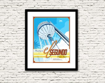 El Segundo California Water Tower Print or Canvas