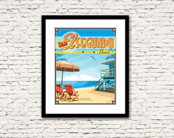 Impresión de lienzo de El Segundo California Beach