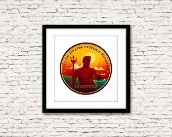South Bay City Seal Series Unofficial Palos Verdes Estates Seal