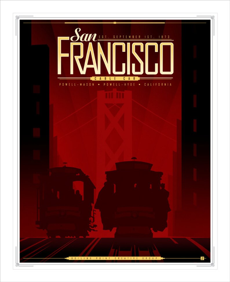 The Streets of San Francisco Series Cable Car Print or Canvas image 2