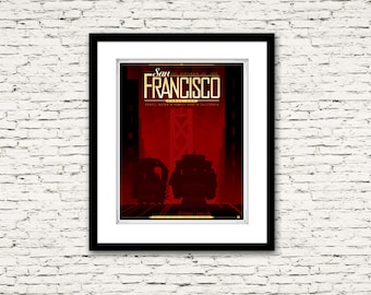 The Streets of San Francisco Series Cable Car Print or Canvas