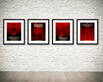 The Streets of San Francisco Series All Four 16x20 Prints