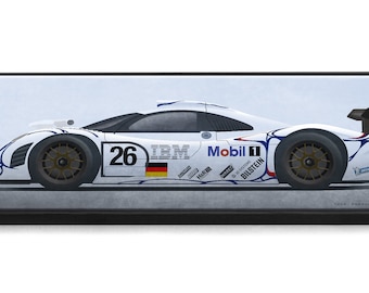 Limited Edition Porsche Poster Series 7 Porsche 911 GT1 on Canvas and Prints