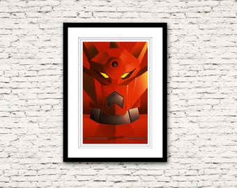 Dragun Shogun Krieger Poster Sammlung Druck oder Leinwand