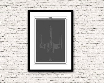 Star Wars Poster Series X-Wing Fighter Print or Canvas