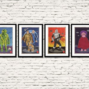 Battlestar Galactica Action Figure Poster Series: The Original 6 All 4