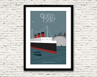 Long Beach Series The Queen Mary Print or Canvas