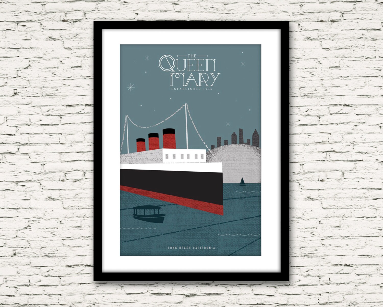 Long Beach Series the Queen Mary Print or Canvas - Etsy