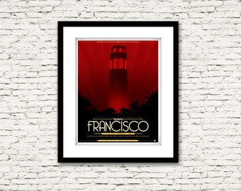 The Streets of San Francisco Series Coit Tower Print or Canvas
