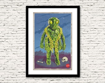 Battlestar Galactica Action Figure Poster Series: The Original 6 - Ovion Print or Canvas