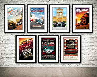 14th-20th Annual El Segundo California Main Street Car Show All Seven 11x17 Prints
