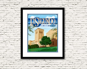 Downtown El Segundo California High School Print or Canvas