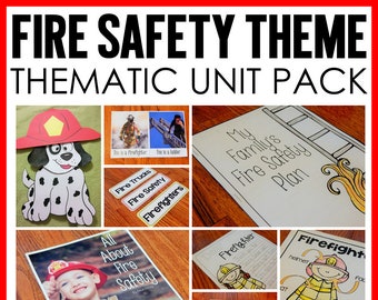 Puede incluir: Una colección de recursos educativos imprimibles para enseñar seguridad contra incendios a niños pequeños. Los recursos incluyen un plan de seguridad contra incendios, una página para colorear de bomberos y un libro sobre seguridad contra incendios. Los recursos están diseñados para ser utilizados en un aula o en casa.