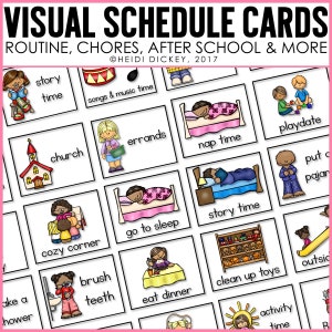 Kids Schedule Visual Schedule Daily Schedule School Etsy
